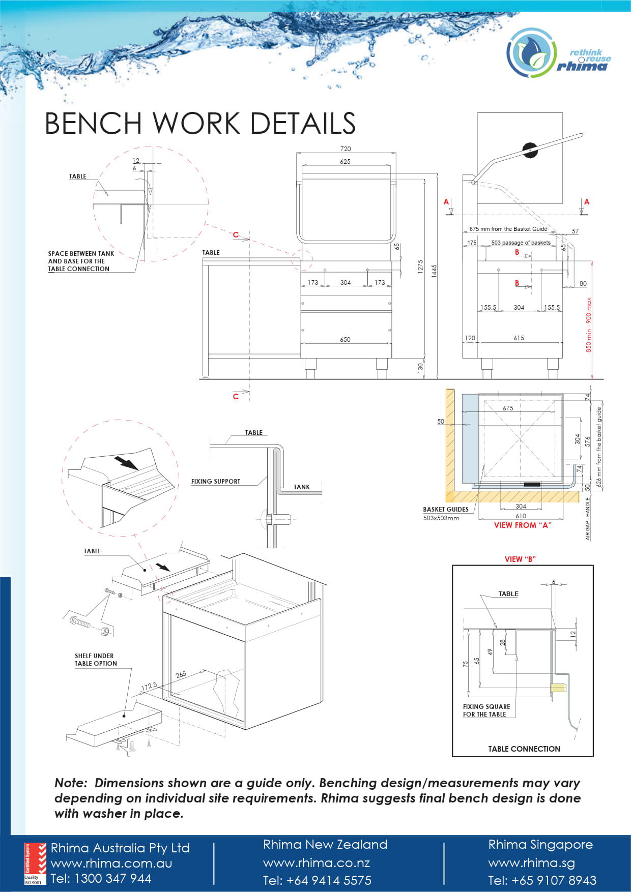 Rhima RH-60HR - Pass Through Dishwasher with Heat Recovery Unit