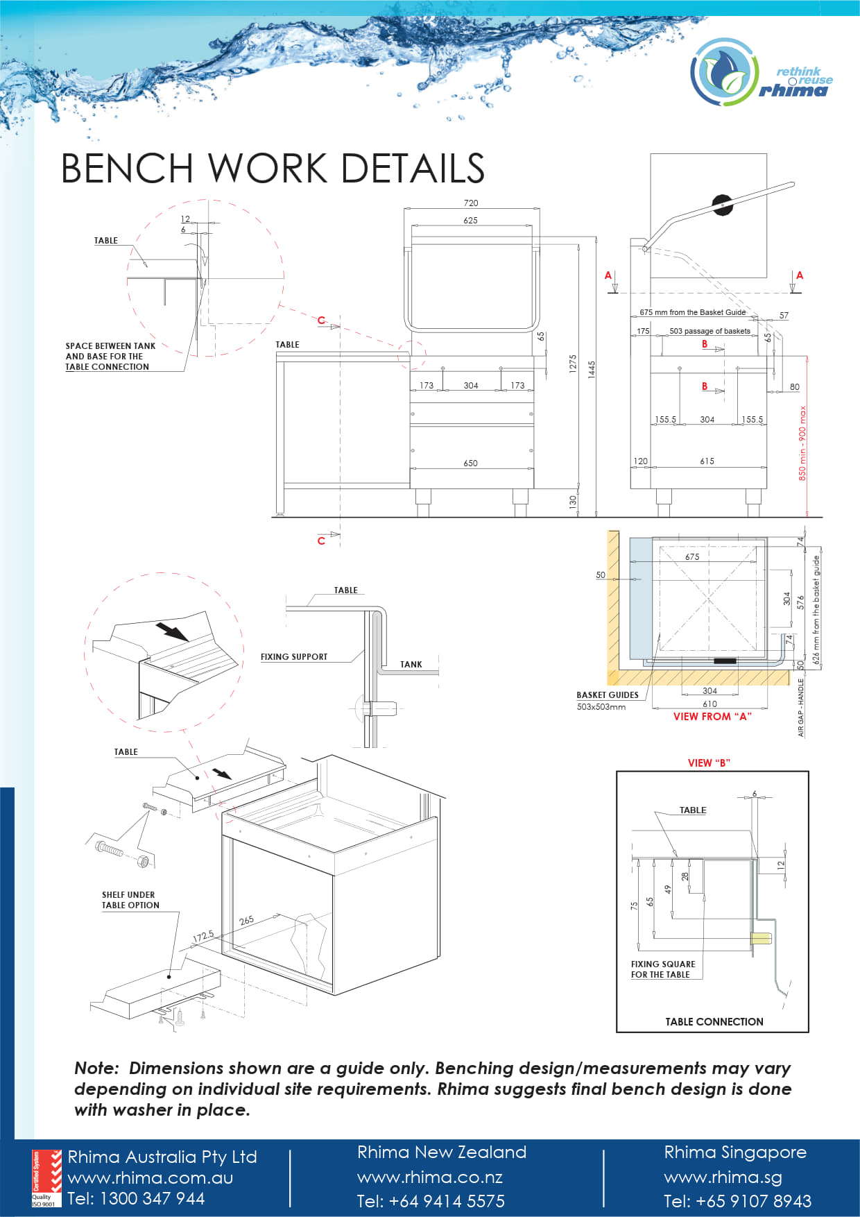 Rhima RH-60 - Pass Through Dishwasher
