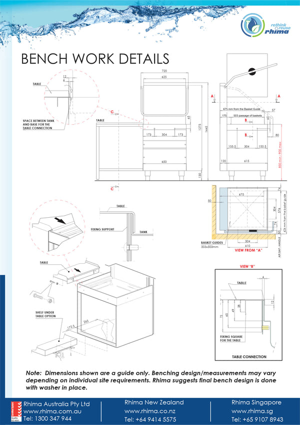 Rhima RH-60 - Pass Through Dishwasher
