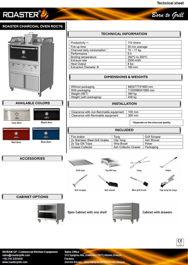 Roaster ROC76 - Charcoal Oven