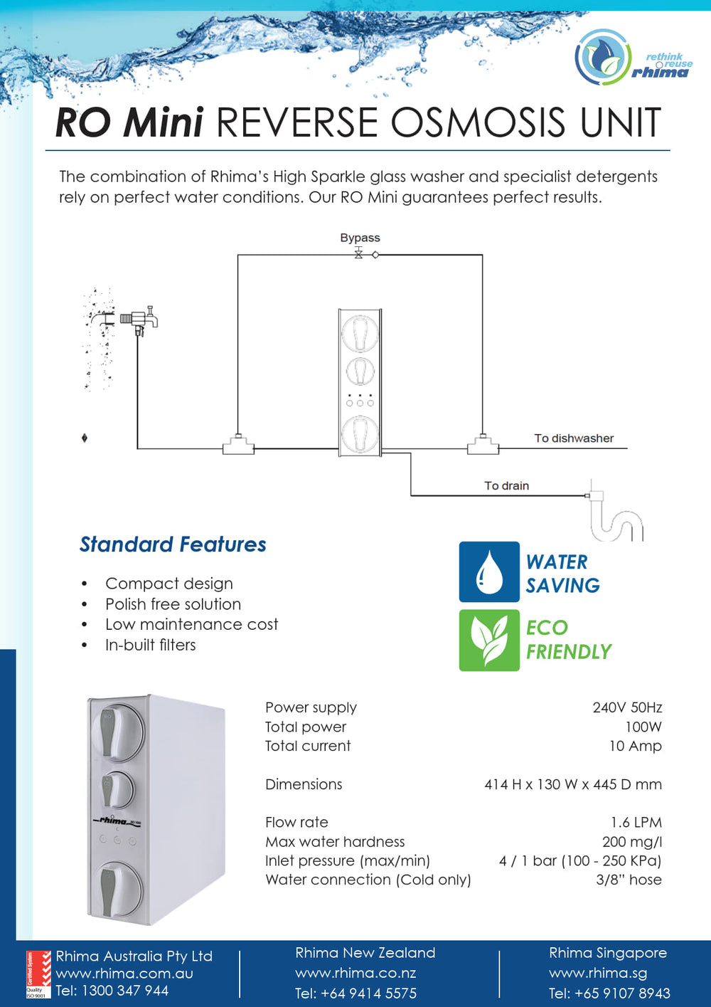 Rhima RO Compact Mini - Reverse Osmosis Unit | SilverChef