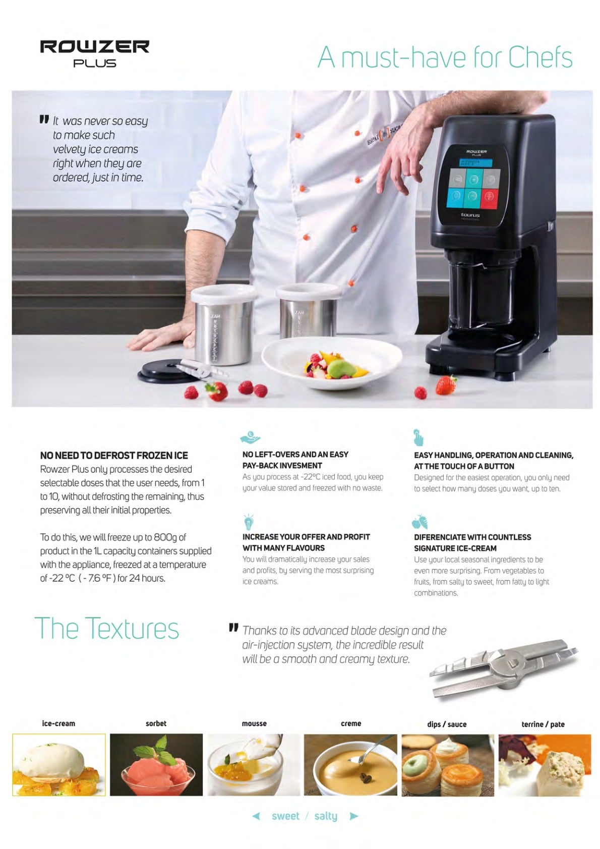 Taurus Rowzer Plus ROW0001 - Frozen Food Processor
