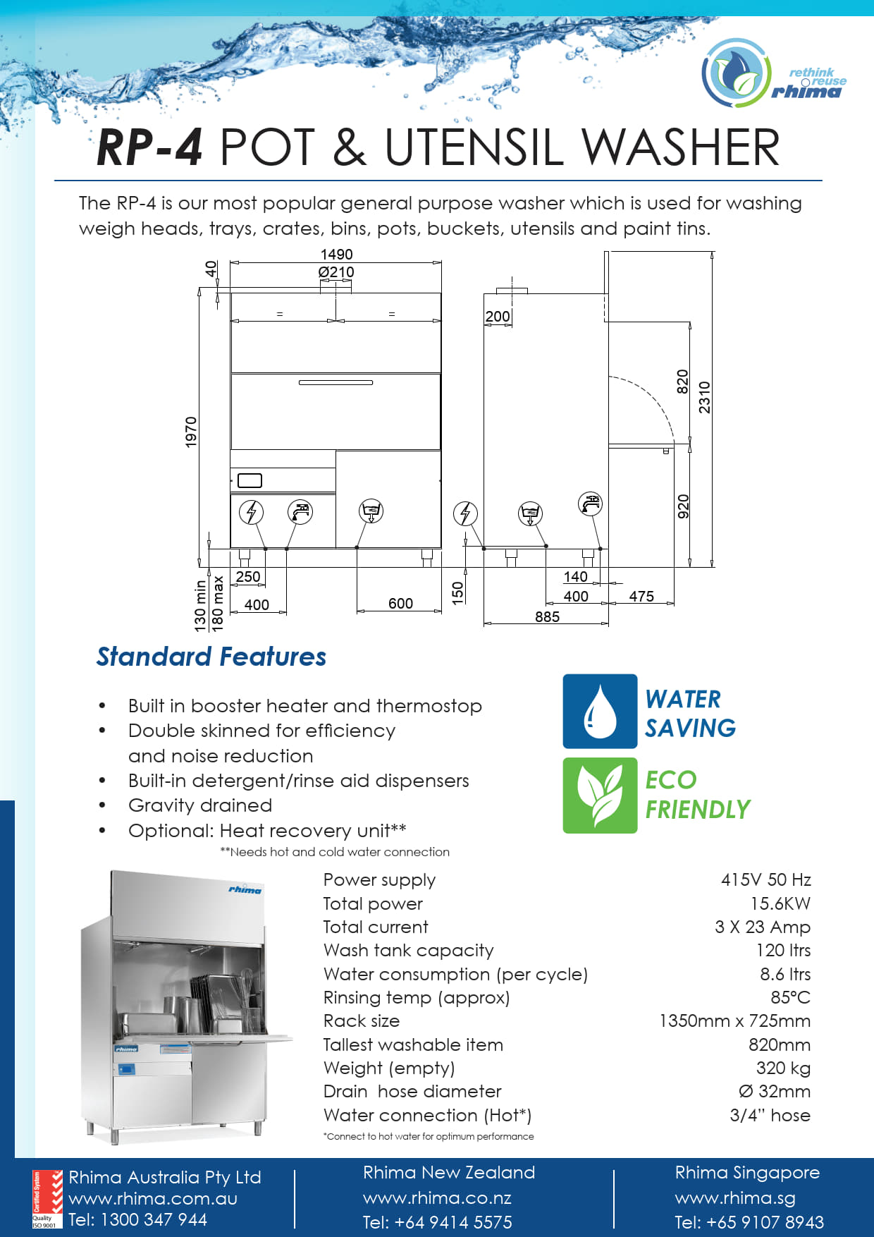 Rhima RP4 - Pot and Utensil Washer