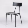 Ray Indoor Steel Side Chair with Plywood Seat