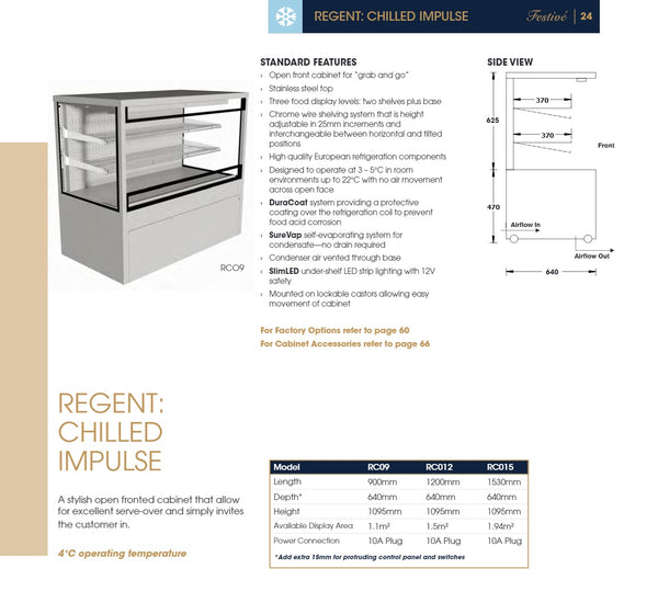 Festive Regent Chilled Impulse 900 - Open Display