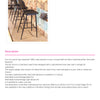 Retro Upholstered Bar Stool with Backrest