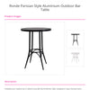 Ronde Parisian Style Aluminium Outdoor Bar Table