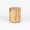 Round Log Metal Stool - Natural