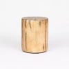 Round Log Metal Stool - Natural