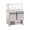Exquisite SBC250 - Two Door Prep Fridge with Glass Canopy