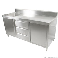 Modular Systems SC-6-1800L-H - Cabinet with Left Sink