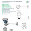 3Monkeez SCRAP-C-90-316 - Cast Stainless Steel Sink Waste Arrestor
