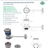 3Monkeez SCRAP-C-50 - Cast Stainless Steel Sink Waste Arrestor