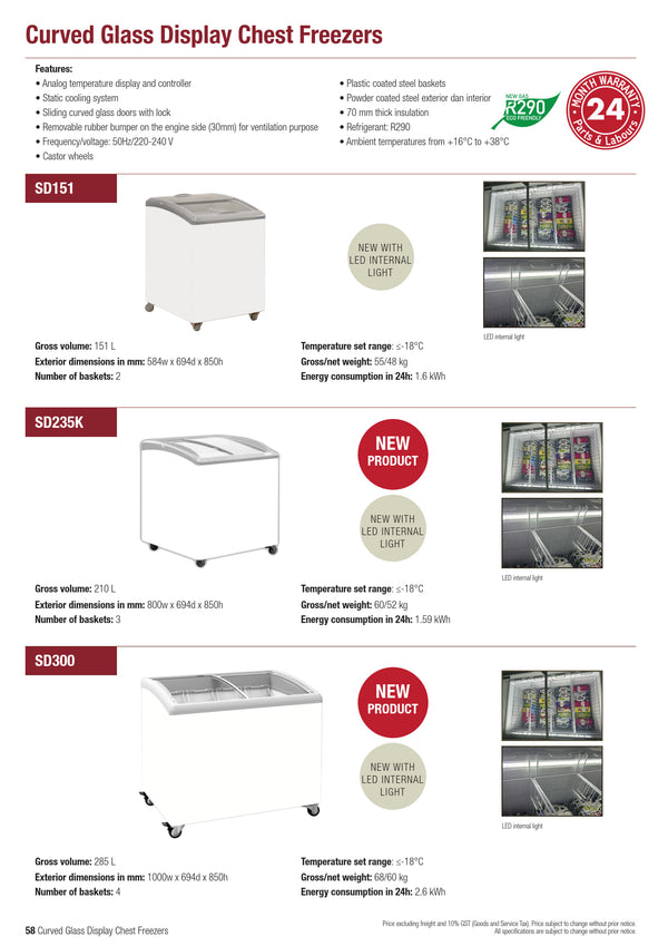 Exquisite SD151 - Display Chest Freezer