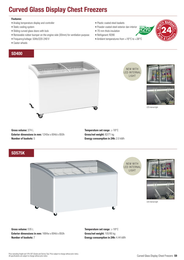Exquisite SD400 - Display Chest Freezer