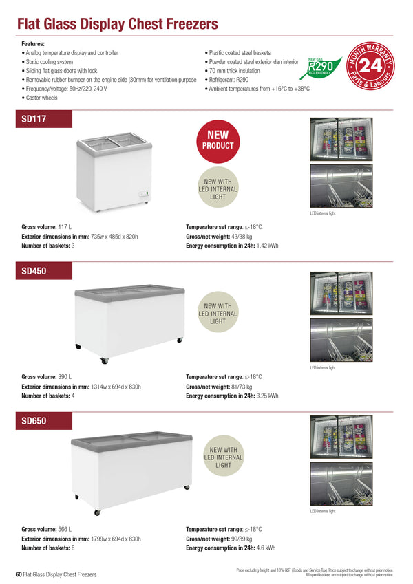 Exquisite SD450 - Display Chest Freezer