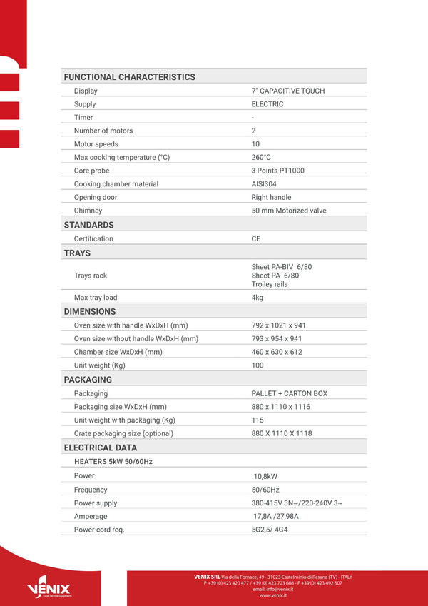 Venix San Giorgio SG06TCC - Combi Oven