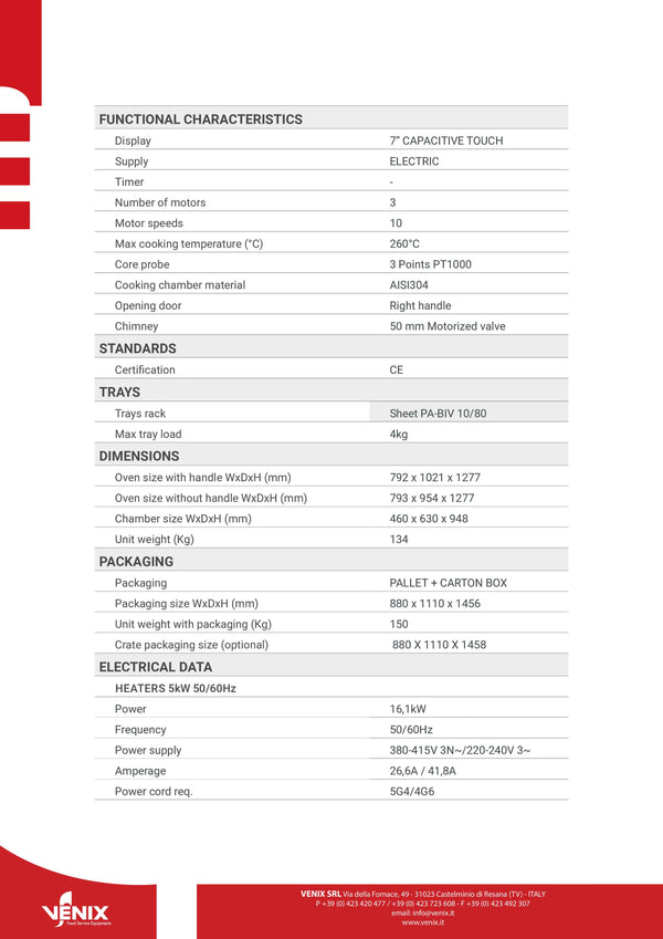 Venix San Giorgio SG10TCC - Combi Oven