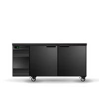 SKOPE BackBar SL.2.SSW - Two Glass Solid Swing Door Slimline Fridge