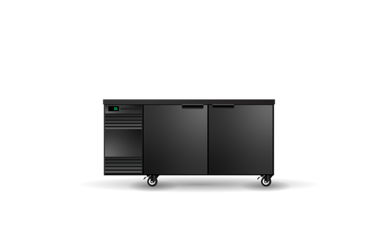 SKOPE BackBar SL.2.SSW - Two Glass Solid Swing Door Slimline Fridge