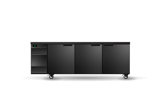 SKOPE BackBar SL.3.SSW - Three Glass Solid Swing Door Slimline Fridge