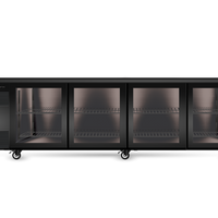 SKOPE BackBar SL.4.GSL - Four Glass Sliding Door Slimline Fridge