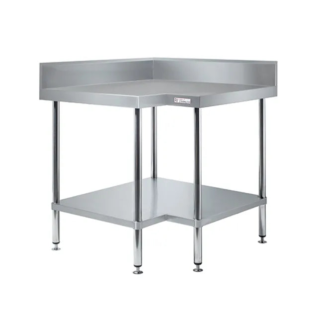 Simply Stainless SS04.0900 - Stainless Steel Corner Bench with Splashback