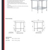 Simply Stainless SS04.7.0900 - Stainless Steel Corner Bench with Splashback