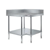 Simply Stainless SS04.7.0900 - Stainless Steel Corner Bench with Splashback