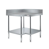 Simply Stainless SS04.7.0900 - Stainless Steel Corner Bench with Splashback