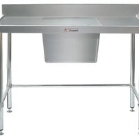 Simply Stainless SS05.1500CLB - Stainless Steel Sink Bench with Splashback