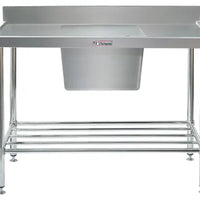 Simply Stainless SS05.1200C - Stainless Steel Sink Bench with Splashback