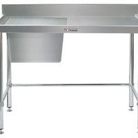 Simply Stainless SS05.2100LLB - Stainless Steel Sink Bench with Splashback
