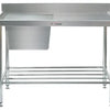 Simply Stainless SS05.1200L - Stainless Steel Sink Bench with Splashback