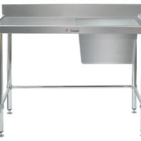 Simply Stainless SS05.2100RLB - Stainless Steel Sink Bench with Splashback