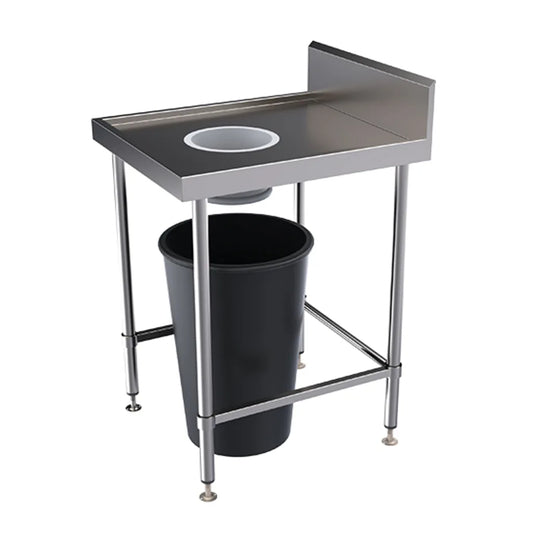 Simply Stainless SS05.SH.0600 - Stainless Steel Sink Bench with Scrape Hole