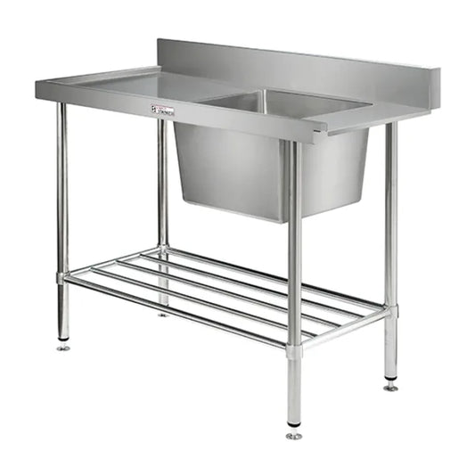 Simply Stainless SS08.1500L - Stainless Steel Dishwasher Inlet Bench