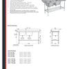 Simply Stainless SS09.7.1800DBL - Double Sink Dishwasher Inlet Bench