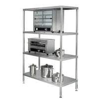 Simply Stainless SS17.1200SS - Stainless Steel 4 Tier Adjustable Shelving