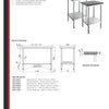 Simply Stainless SS23.0650B - Granite Topped Bench