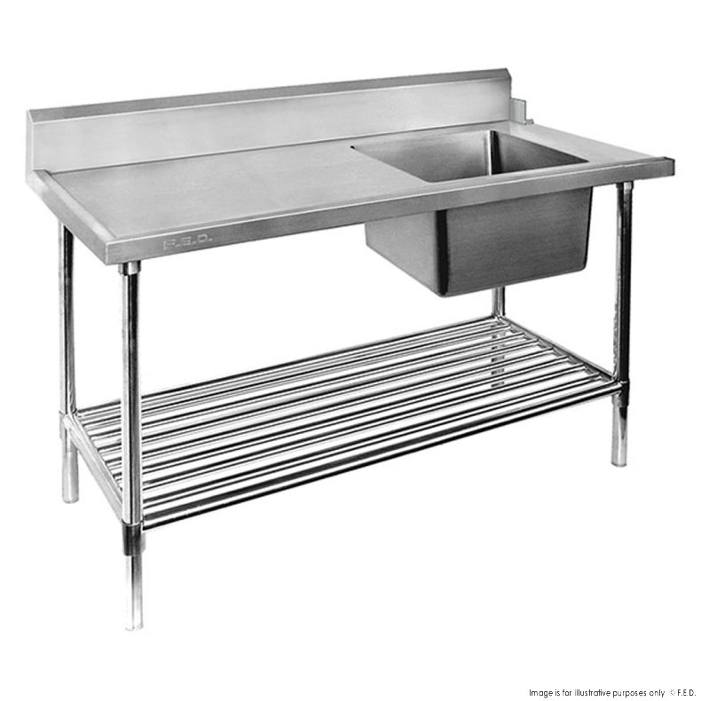 Modular Systems SSBD7-1500R/A - Right Inlet Single Sink Dishwasher Bench