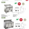 Exquisite STC250 - Two Door Prep Fridge