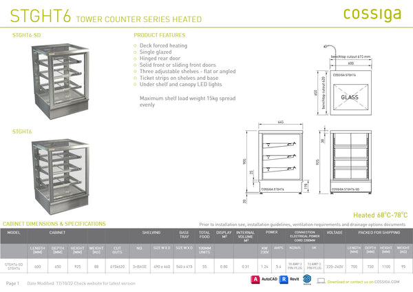 Cossiga STGHT6 - Hot Food Display