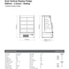 Bromic SVM1000SD-NR - Semi Vertical Display Fridge