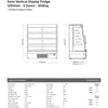 Bromic SVM1250SD-NR - Semi Vertical Display Fridge
