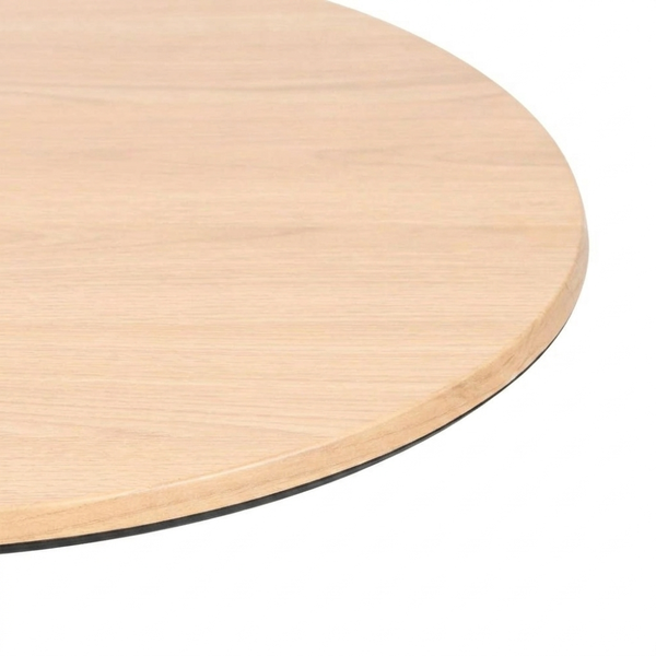 Round 80cm Super Matte Smart Top with Piatto Aluminium Table Base Dining Table