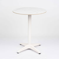 Sintered Stone Table Top with Corsica Deluxe Table Base White
