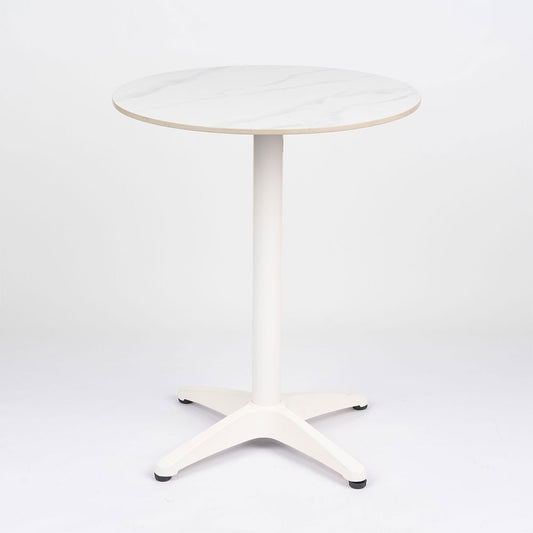 Sintered Stone Table Top with Corsica Deluxe Table Base White