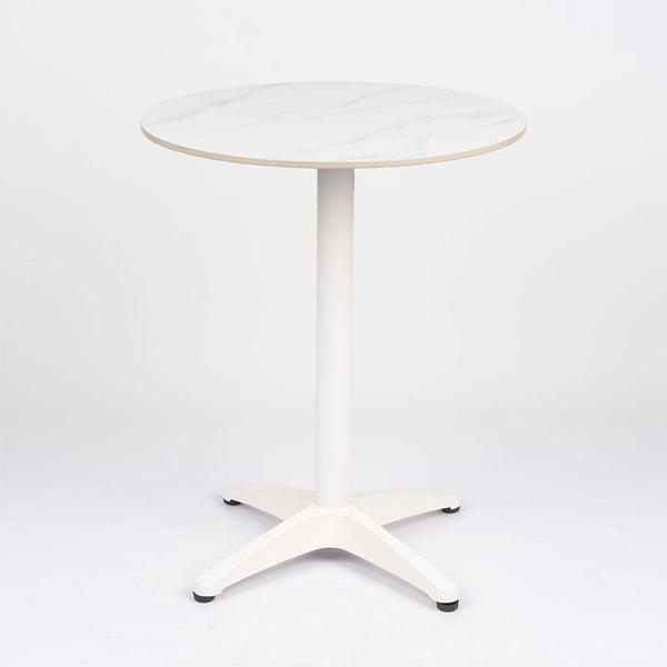 Sintered Stone Table Top with Corsica Deluxe Table Base White