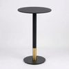 Sintered Stone Table Top with Discus High Bar Black